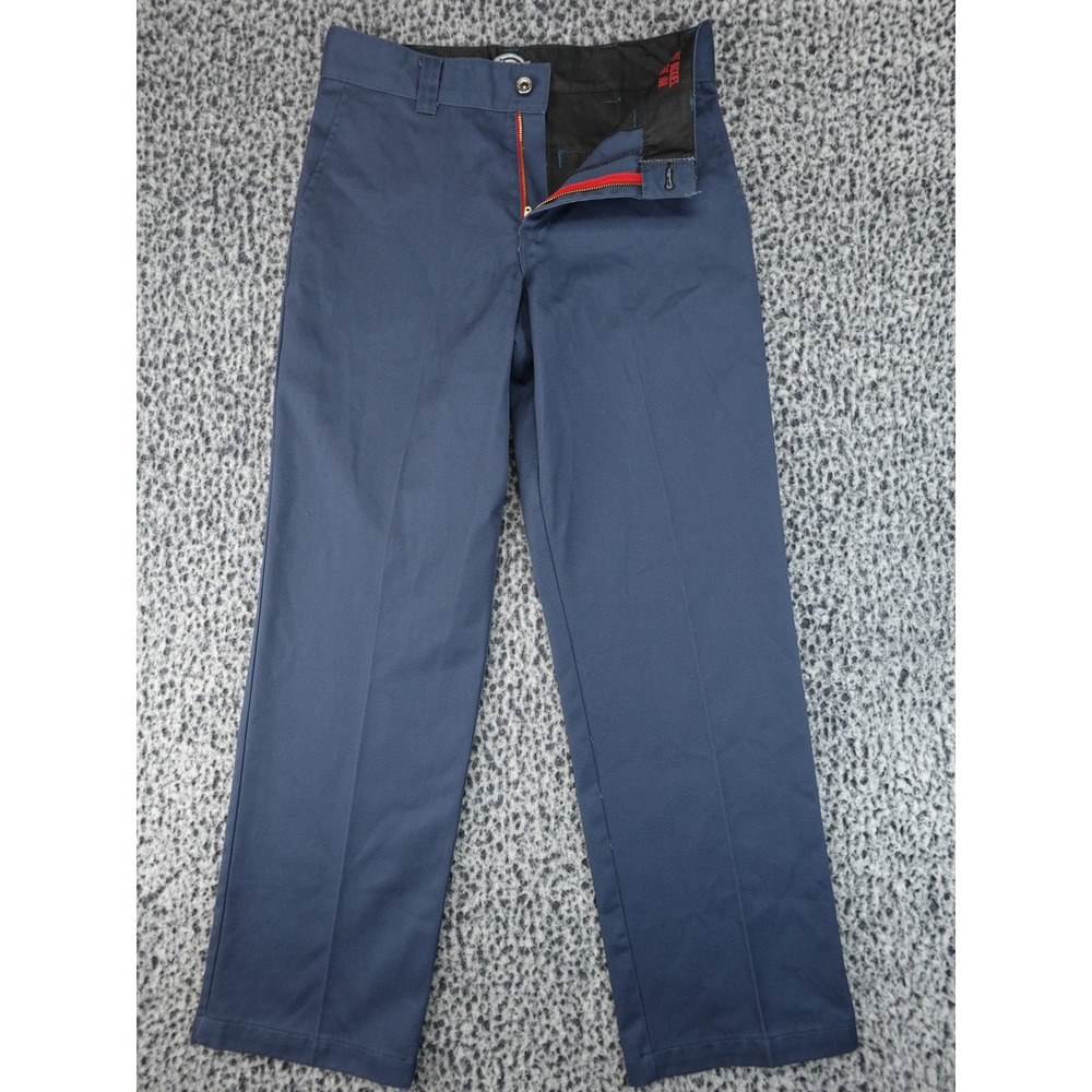Dickies Skateboarding Pants Mens 30x30 Navy Blue Straight Leg Twill WPSK67AF